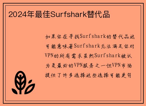 2024年最佳Surfshark替代品