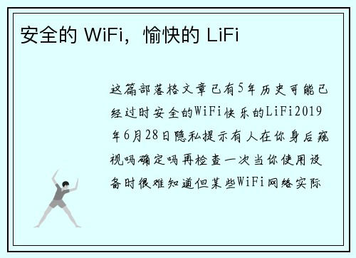 安全的 WiFi，愉快的 LiFi 